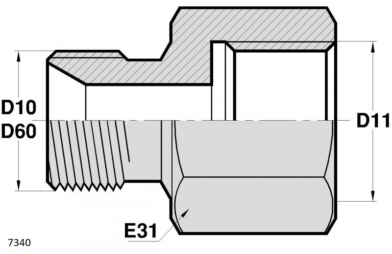 Filière à Droite G1/4-19 BSP HSS - Pour Filetage Manuel, Acier Rapide